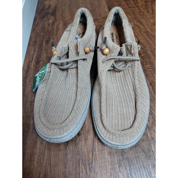 Skechers 210776 Air-cooled Luxe Foam Taupe Flats Shoes  Men Sz 9.5 main image 8